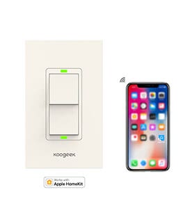 Works with Apple HomeKit, Two Gang