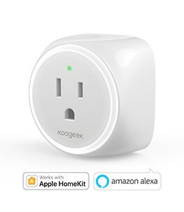 Works with Apple HomeKit and Amazon Alexa