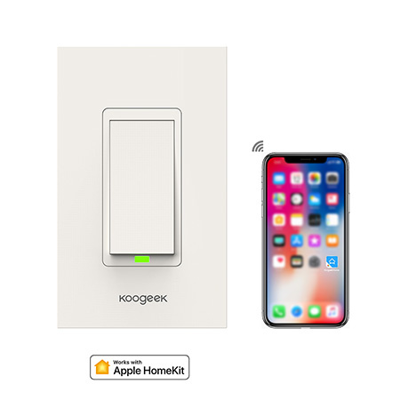 Smart Light Switch Works with Apple HomeKit, One Gang