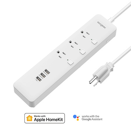 Smart Power Strip Works with Apple HomeKit & Google Assistant