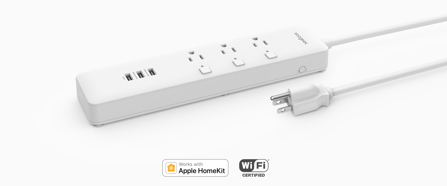 En promo flash) Test de la prise multiple connectée Koogeek : 3 prises  commandées HomeKit et 3 prises USB